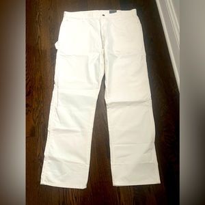 White carpenter jeans